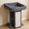 Grey Multi-Level Cat Tree with Scratching Board & Toys