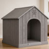 Classic Grey Weatherproof Elevated Dog Shelter