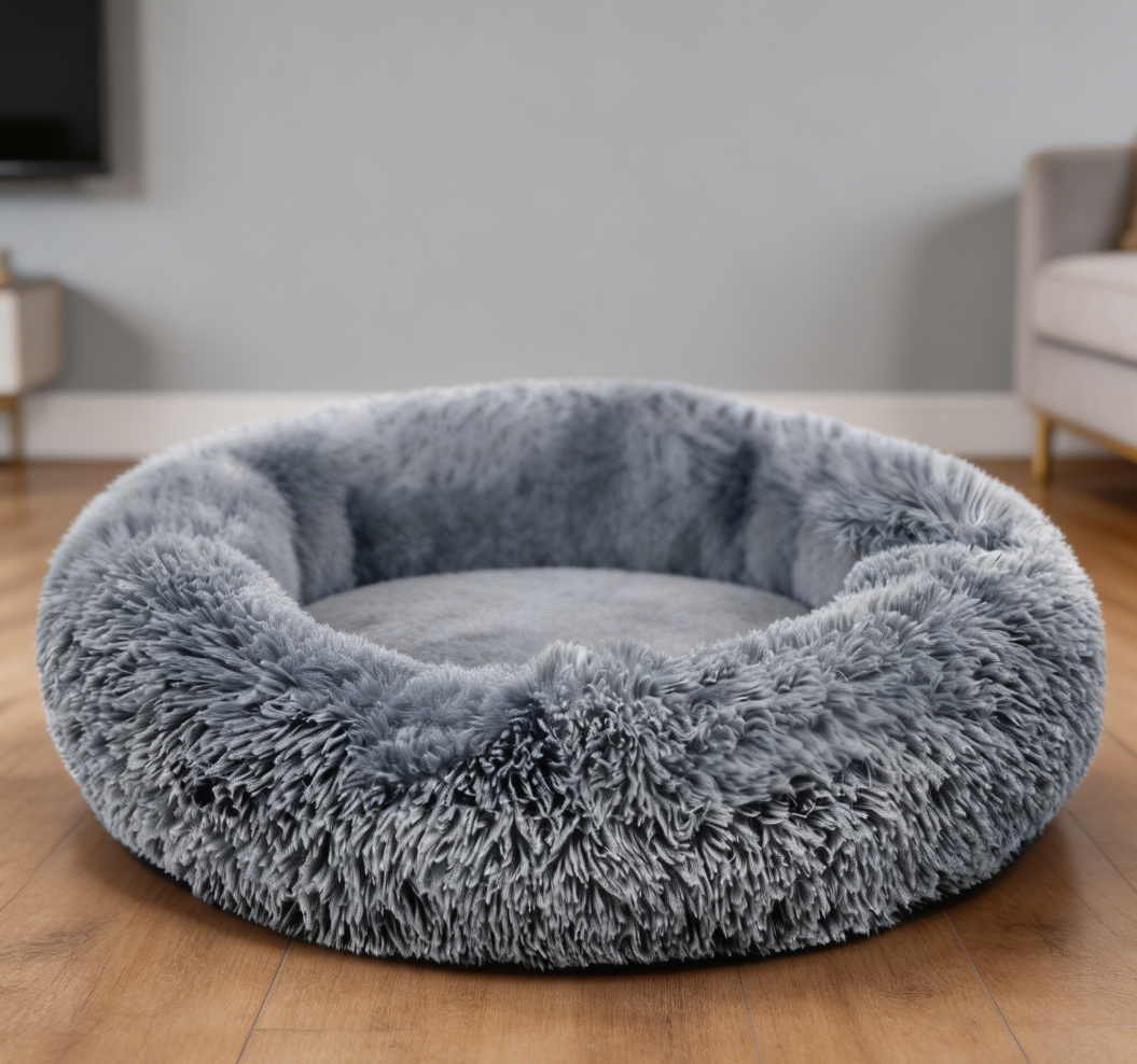 Waterproof Anti-Slip Calming Round Dog Bed